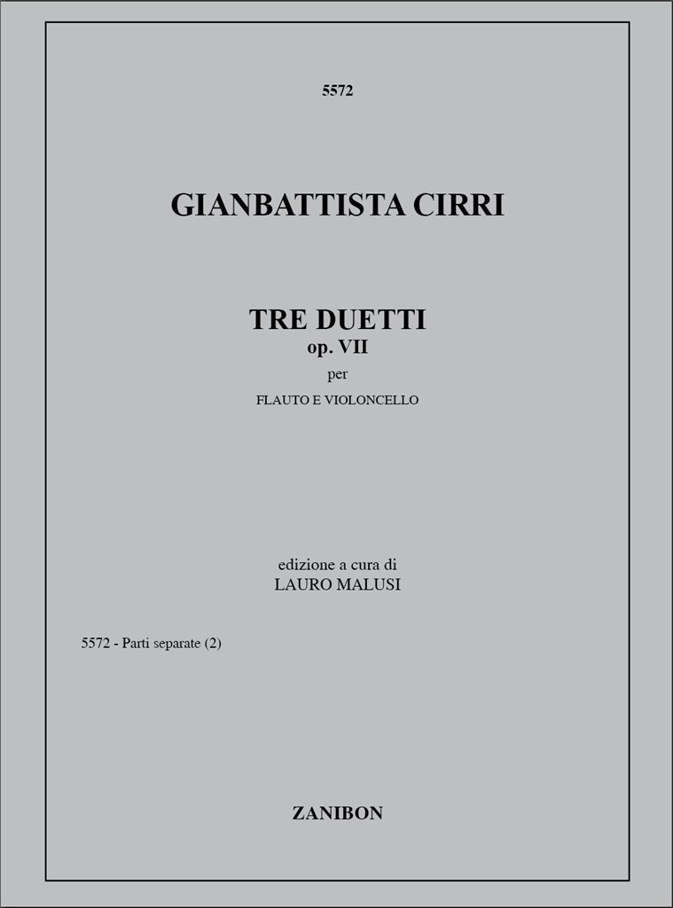Tre Duetti Op. Vii